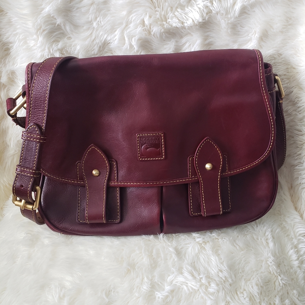 Dooney & Bourke Crimson Florentine Saddle Bag